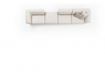 Sofa Beżowa do Salonu Styl Nowoczesny Sofa 6 miejsce do siedzenia Meble Włókiennicze 430cm